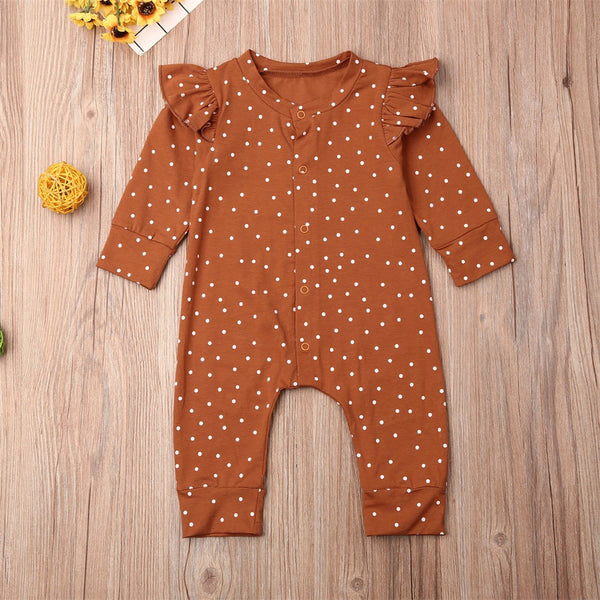 Rust Polka Dot Romper