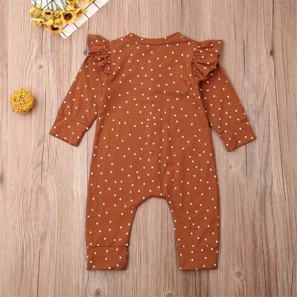 Rust Polka Dot Romper