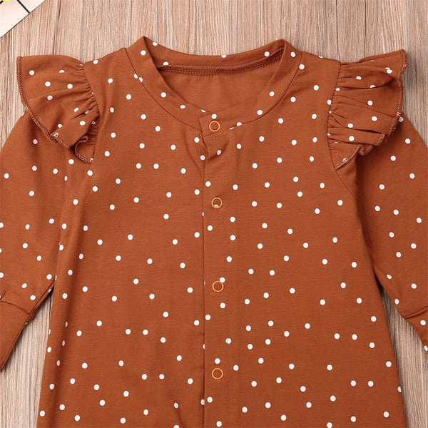 Rust Polka Dot Romper