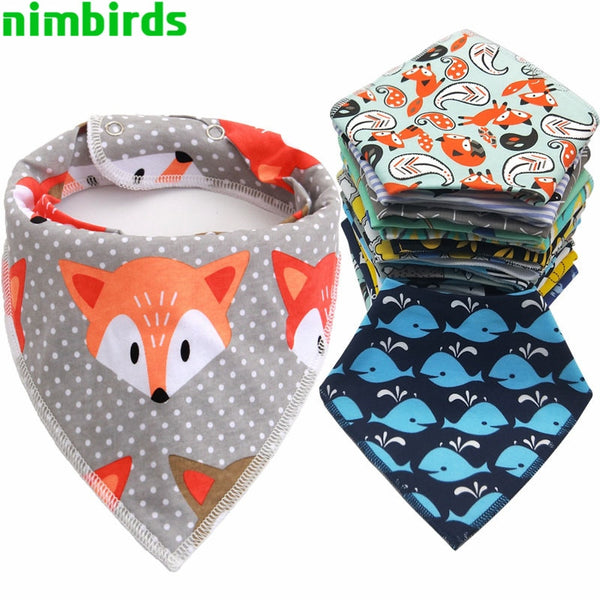 Cotton Triangle Baby Bibs