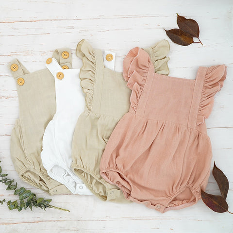 Linen Baby Romper