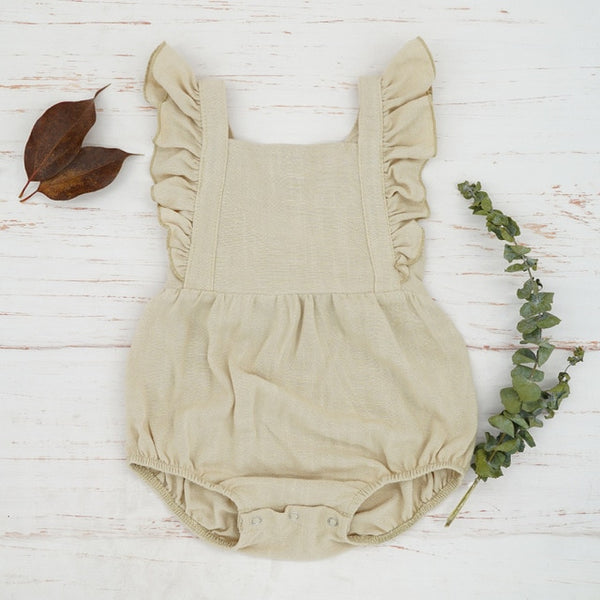 Linen Baby Romper