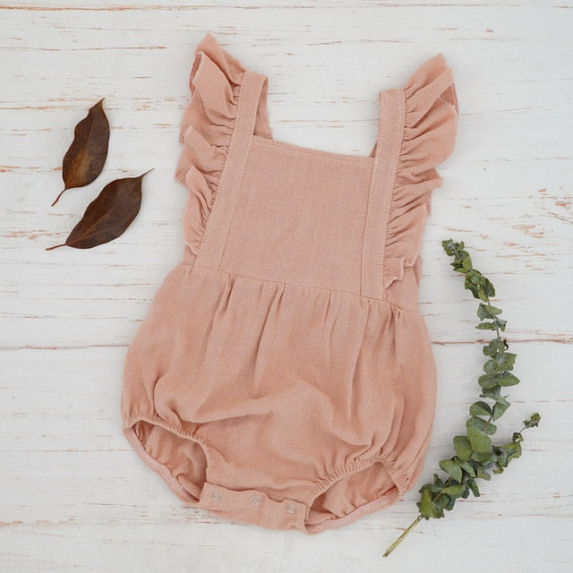 Linen Baby Romper