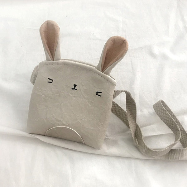 Pure Leather Cute Bear Bunny Girl Crossbody Bag