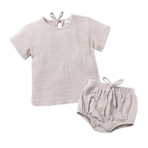 Linen Top & Shorts Set
