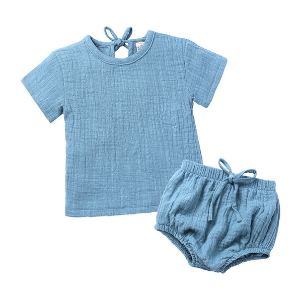 Linen Top & Shorts Set