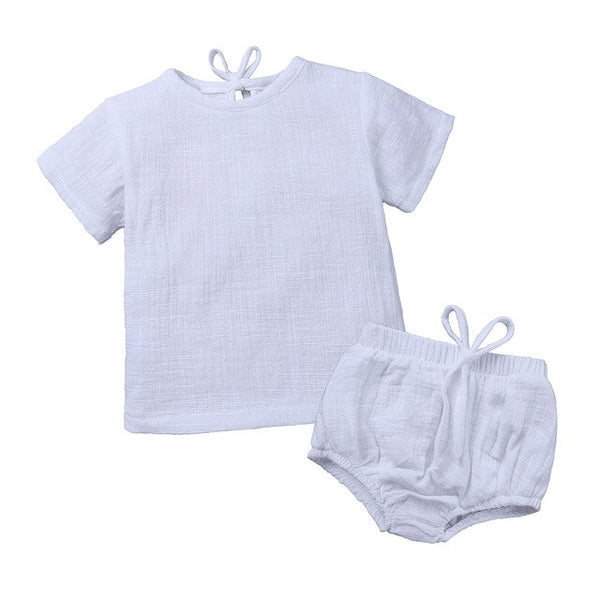 Linen Top & Shorts Set