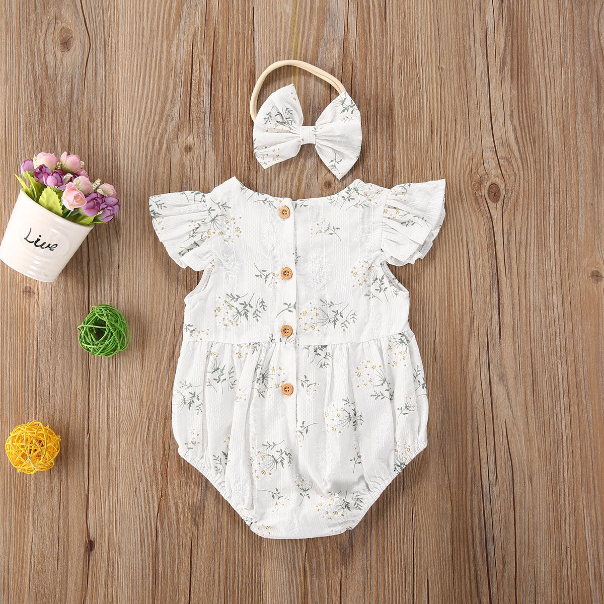 Floral Sunsuit + Headband