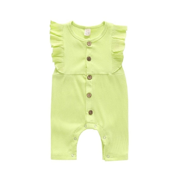 Ribbed Flounced Baby Romper