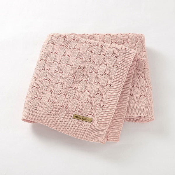 100%Cotton Knitted Warm Baby Blankets