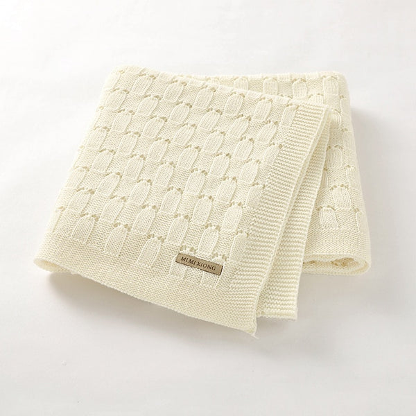 100%Cotton Knitted Warm Baby Blankets