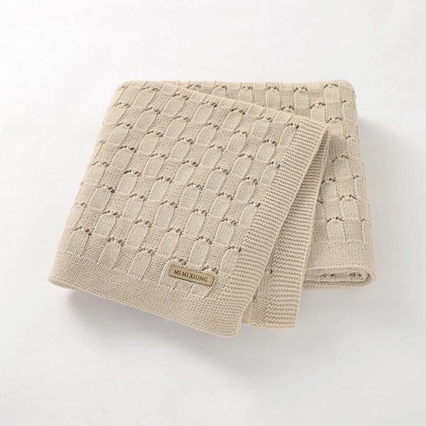 100%Cotton Knitted Warm Baby Blankets