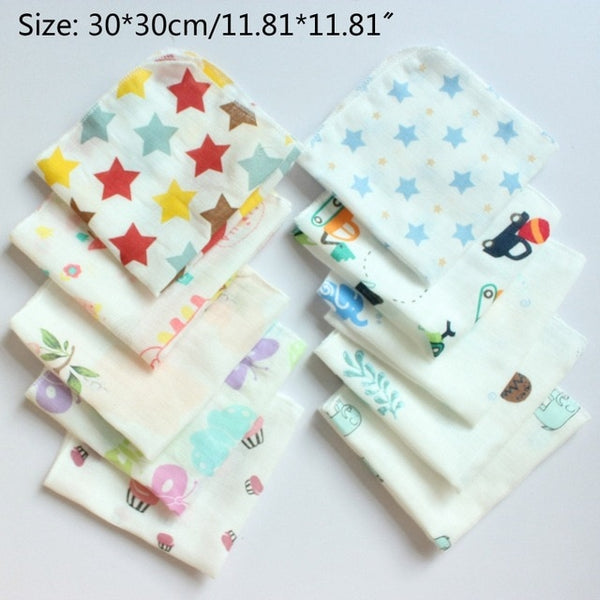 10pcs Baby Woven Muslin Squares