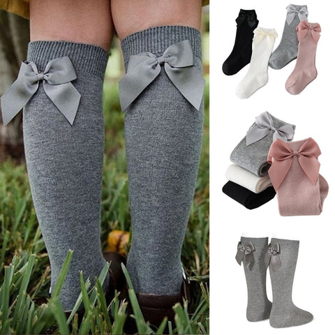 Knee High Bow Socks