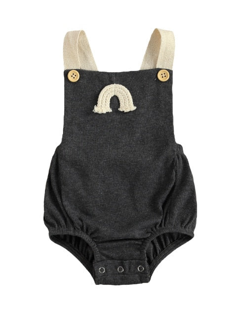 Rainbow Embroidery Romper