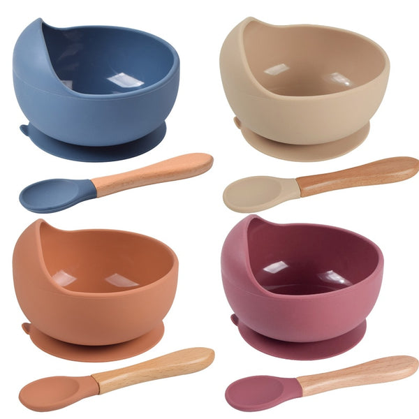 Silicone Suction Bowl & Spoon Set